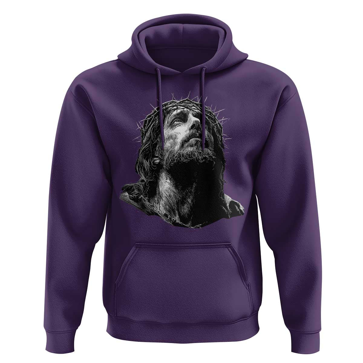 Jesus Christ Religious Christian Faith Crown Of Thorns Hoodie - Wonder Print Shop