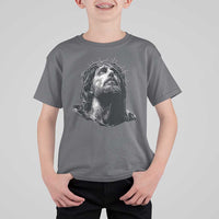 Jesus Christ Religious Christian Faith Crown Of Thorns T Shirt For Kid - Wonder Print Shop