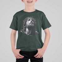 Jesus Christ Religious Christian Faith Crown Of Thorns T Shirt For Kid - Wonder Print Shop
