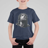 Jesus Christ Religious Christian Faith Crown Of Thorns T Shirt For Kid - Wonder Print Shop