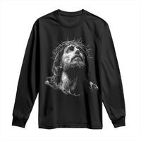 Jesus Christ Religious Christian Faith Crown Of Thorns Long Sleeve Shirt - Wonder Print Shop
