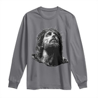 Jesus Christ Religious Christian Faith Crown Of Thorns Long Sleeve Shirt - Wonder Print Shop