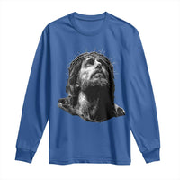Jesus Christ Religious Christian Faith Crown Of Thorns Long Sleeve Shirt - Wonder Print Shop