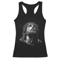 Jesus Christ Religious Christian Faith Crown Of Thorns Racerback Tank Top - Wonder Print Shop