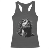 Jesus Christ Religious Christian Faith Crown Of Thorns Racerback Tank Top - Wonder Print Shop
