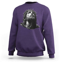 Jesus Christ Religious Christian Faith Crown Of Thorns Sweatshirt - Wonder Print Shop