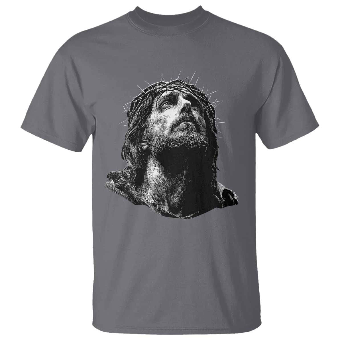 Jesus Christ Religious Christian Faith Crown Of Thorns T Shirt - Wonder Print Shop