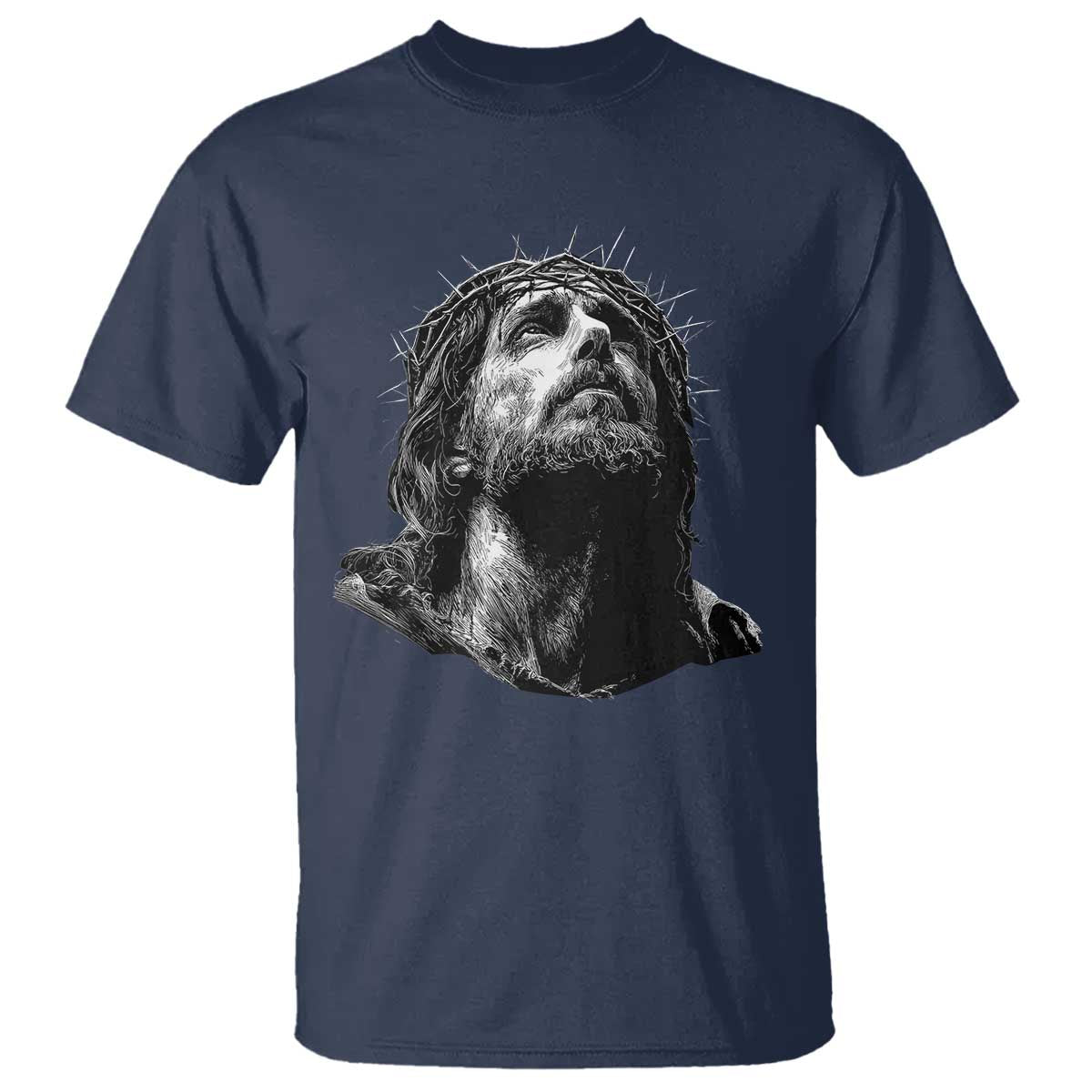 Jesus Christ Religious Christian Faith Crown Of Thorns T Shirt - Wonder Print Shop