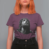 Jesus Christ Religious Christian Faith Crown Of Thorns T Shirt For Women - Wonder Print Shop