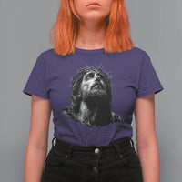 Jesus Christ Religious Christian Faith Crown Of Thorns T Shirt For Women - Wonder Print Shop