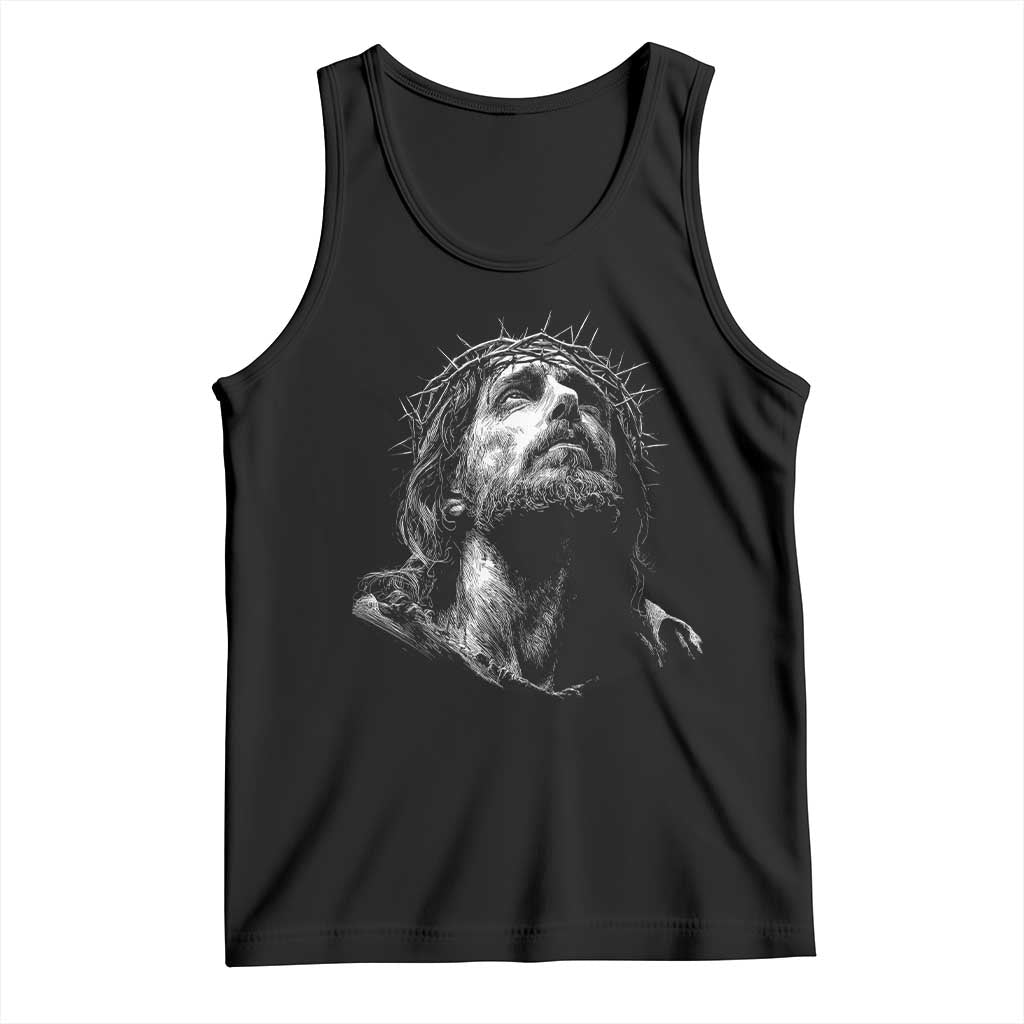 Jesus Christ Religious Christian Faith Crown Of Thorns Tank Top - Wonder Print Shop