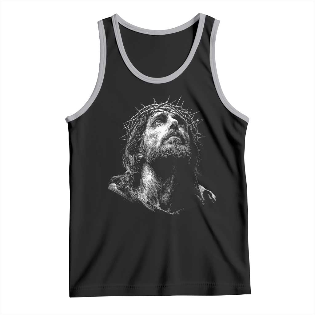 Jesus Christ Religious Christian Faith Crown Of Thorns Tank Top - Wonder Print Shop