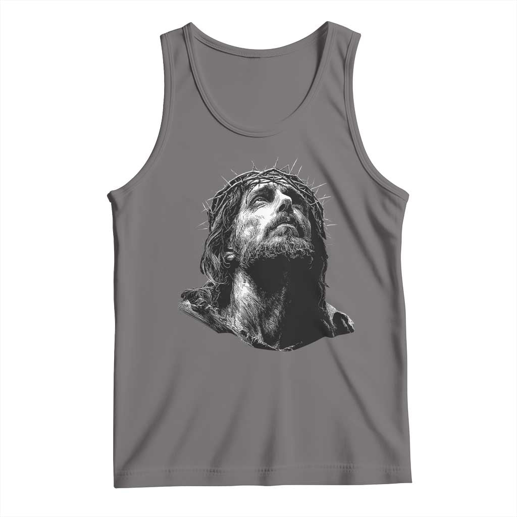Jesus Christ Religious Christian Faith Crown Of Thorns Tank Top - Wonder Print Shop