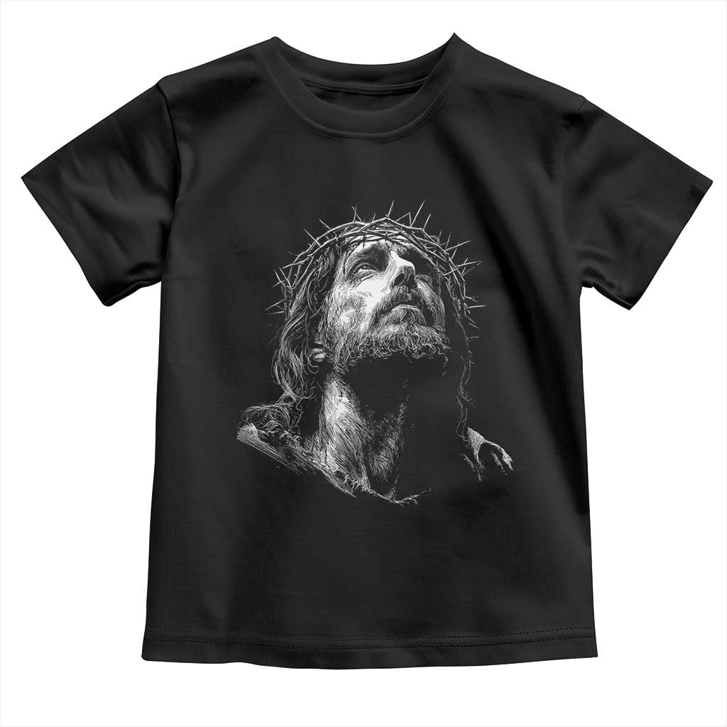Jesus Christ Religious Christian Faith Crown Of Thorns Toddler T Shirt - Wonder Print Shop