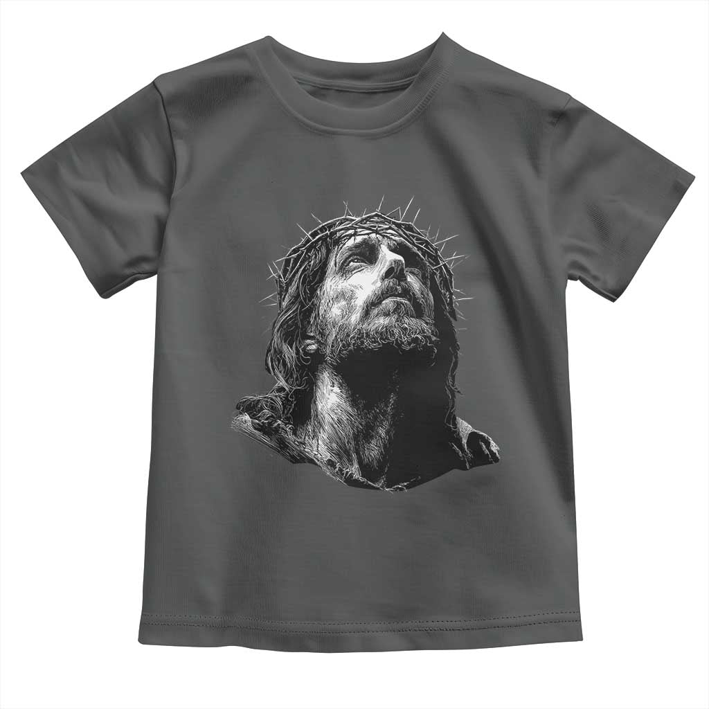 Jesus Christ Religious Christian Faith Crown Of Thorns Toddler T Shirt - Wonder Print Shop