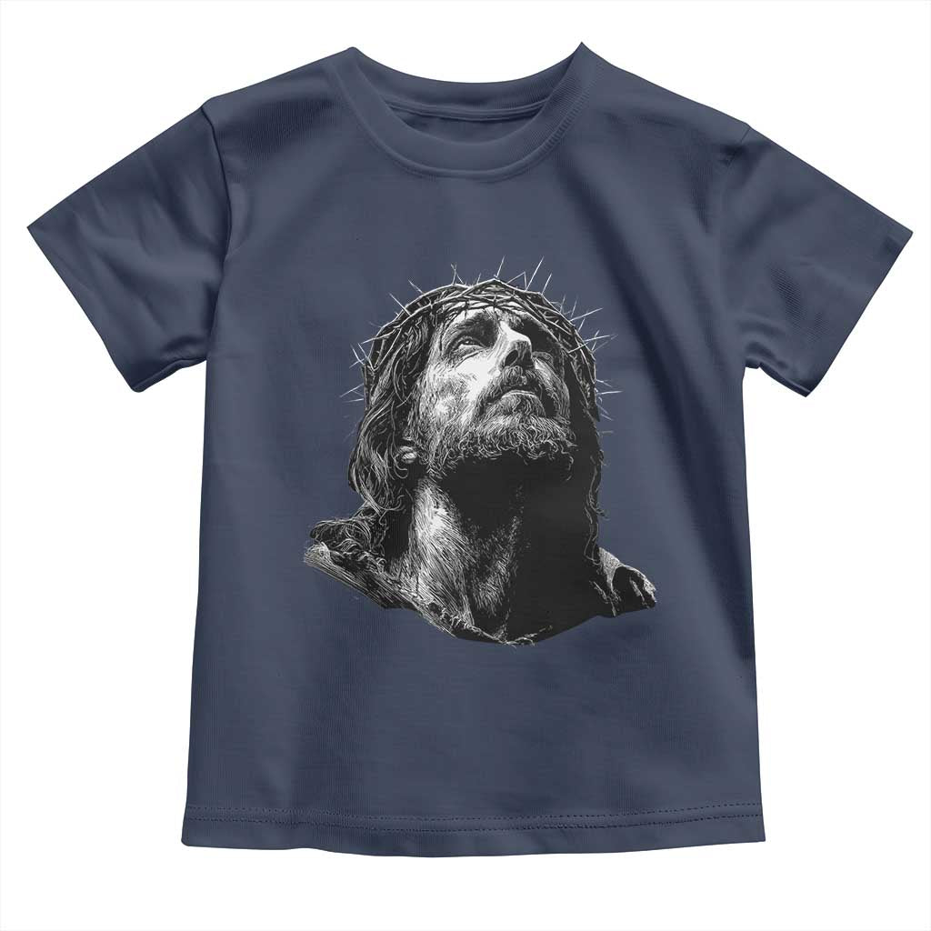 Jesus Christ Religious Christian Faith Crown Of Thorns Toddler T Shirt - Wonder Print Shop