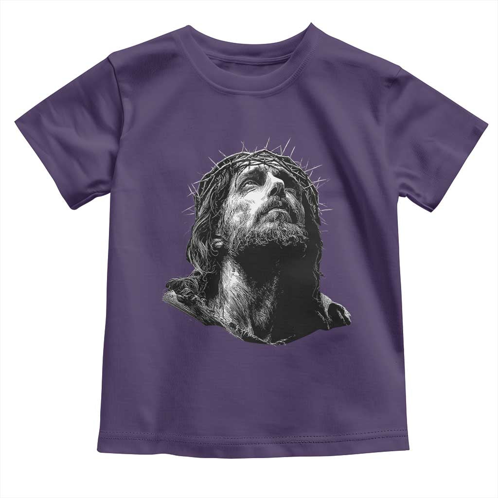 Jesus Christ Religious Christian Faith Crown Of Thorns Toddler T Shirt - Wonder Print Shop