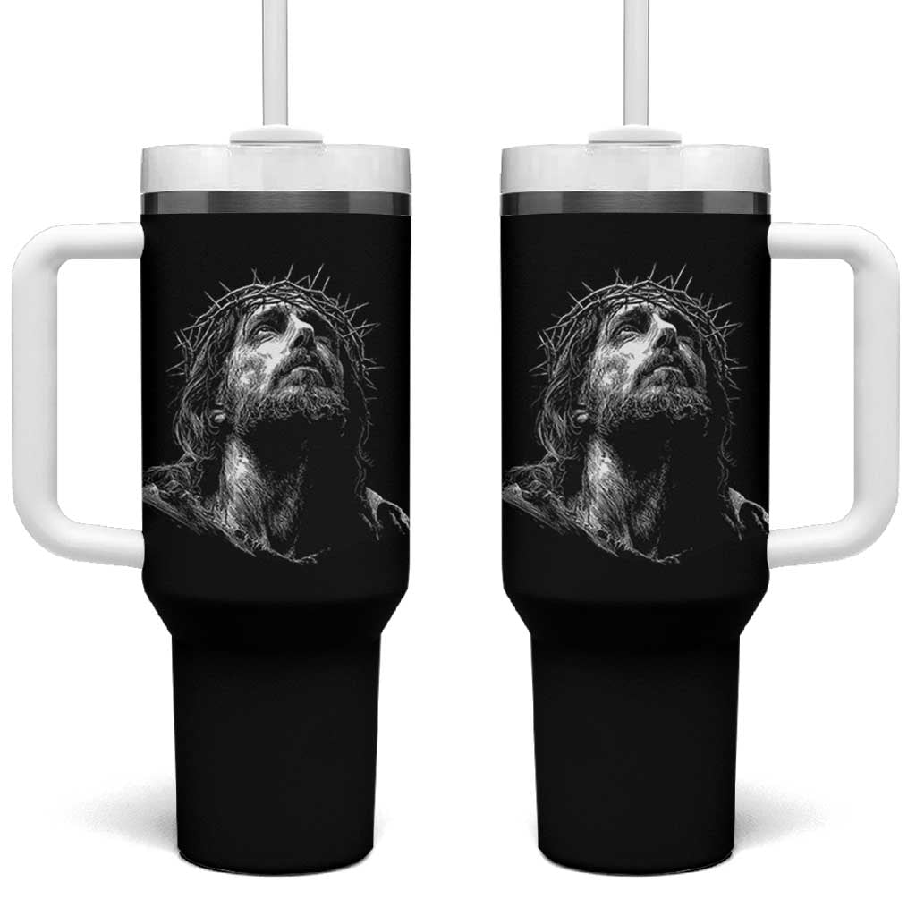 Jesus Christ Religious Christian Faith Crown Of Thorns Tumbler With Handle - Wonder Print Shop