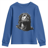 Jesus Christ Religious Christian Faith Crown Of Thorns Youth Sweatshirt - Wonder Print Shop