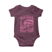 Funny I Am Not Always A Train Wreck Just Kidding Toot Toot Baby Onesie Pink Train - Wonder Print Shop