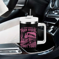 Funny I Am Not Always A Train Wreck Just Kidding Toot Toot Tumbler With Handle Pink Train - Wonder Print Shop