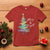Christmas T Shirt Merry And Bright Colorful Xmas Tree - Wonder Print Shop