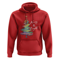 Christmas Hoodie Merry And Bright Colorful Xmas Tree