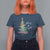 Christmas T Shirt For Women Merry And Bright Colorful Xmas Tree - Wonder Print Shop