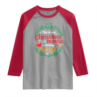 This Is My Christmas Movie Watching Shirt Raglan Shirt Gingerbread Cocoa - Wonder Print Shop
