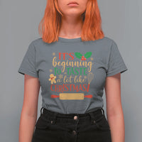 Funny Christmas Baker T Shirt For Women It's Beginning To Taste A Lot Like Christmas Gingerbread - Wonder Print Shop
