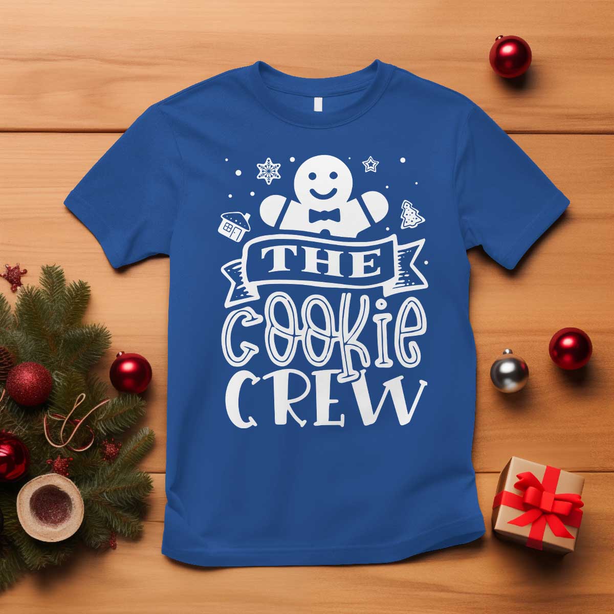 Funny The Cookie Crew T Shirt Christmas Baking Team Gingerbread - Wonder Print Shop