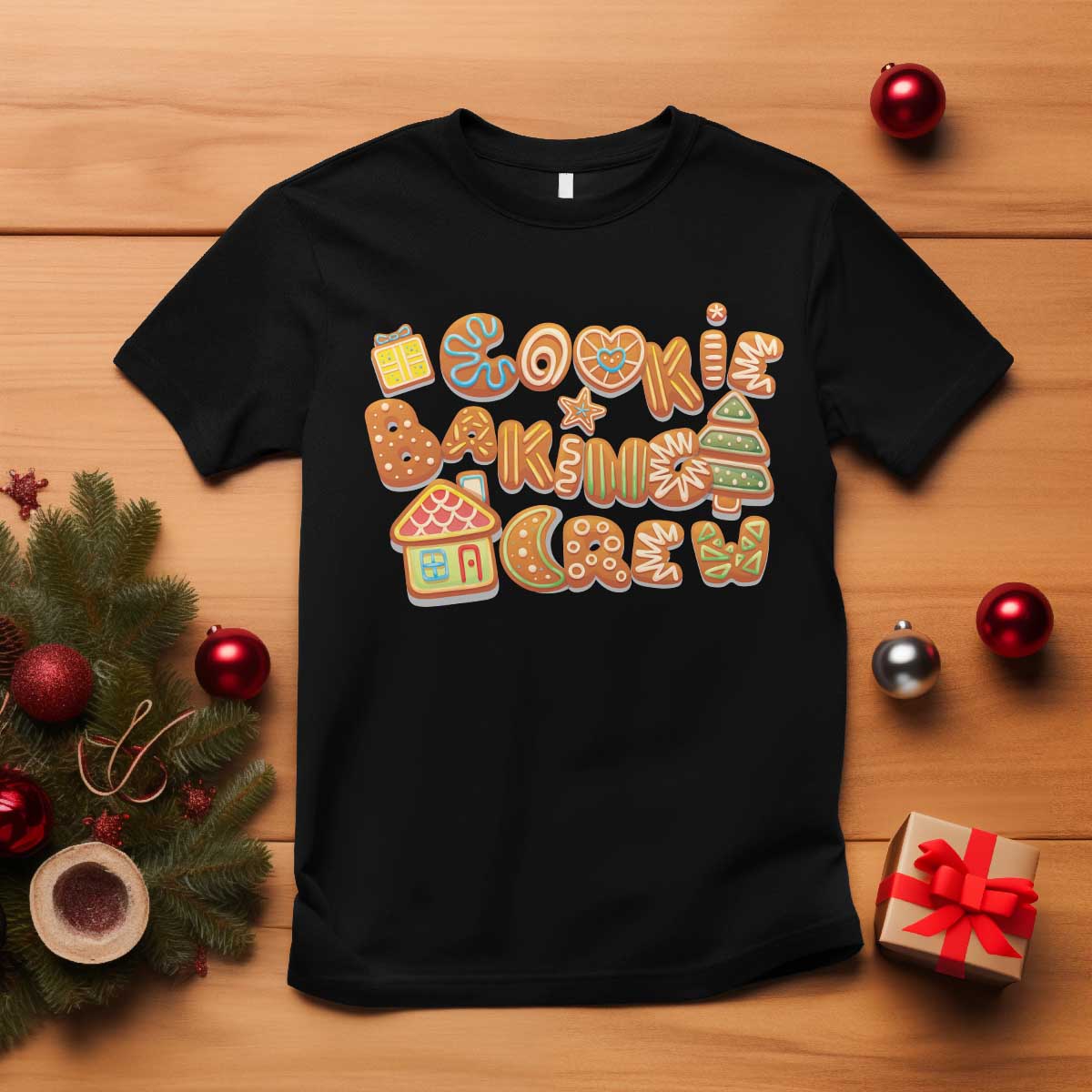Funny Christmas Baking T Shirt Cookie Baking Crew Family Matching - Wonder Print Shop