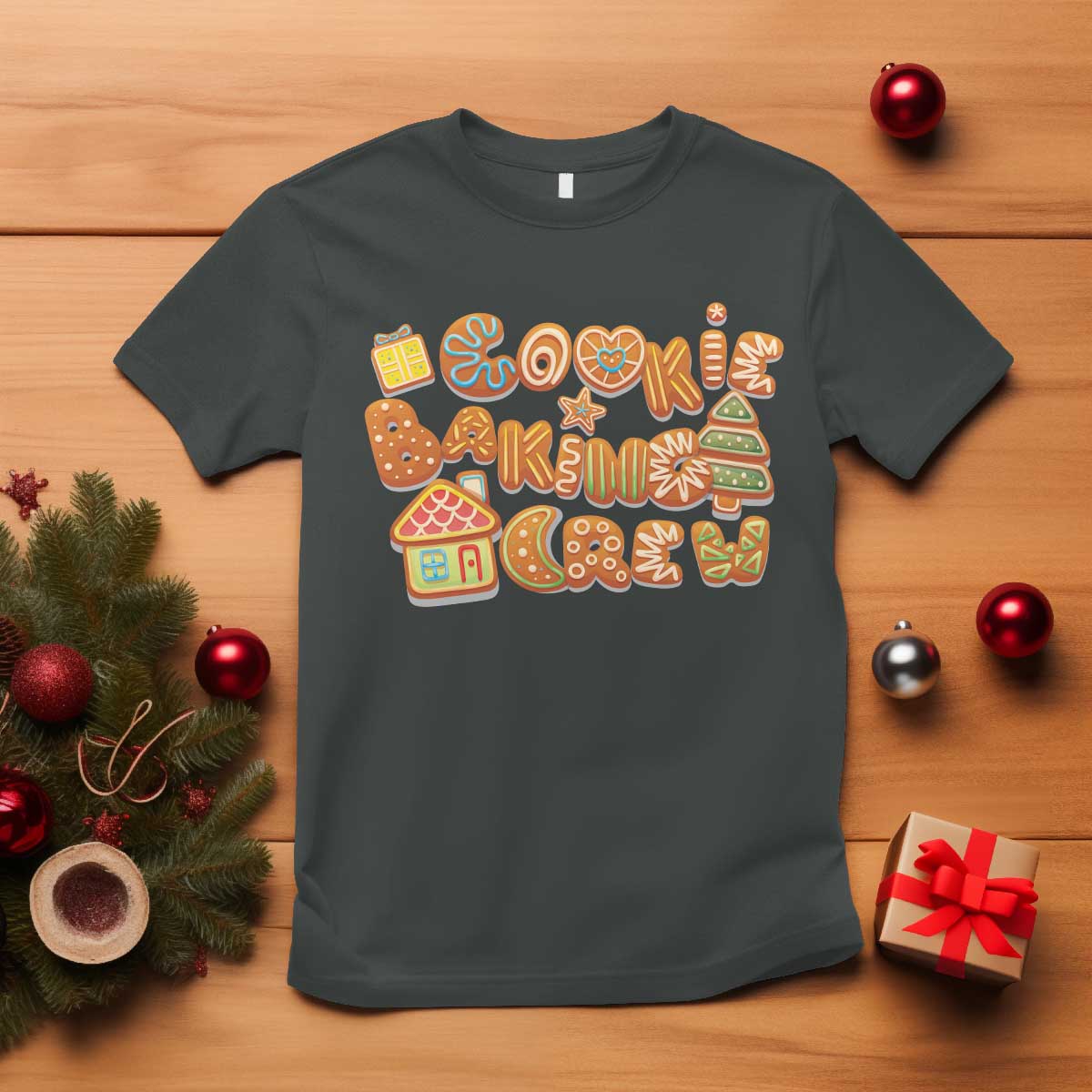 Funny Christmas Baking T Shirt Cookie Baking Crew Family Matching - Wonder Print Shop