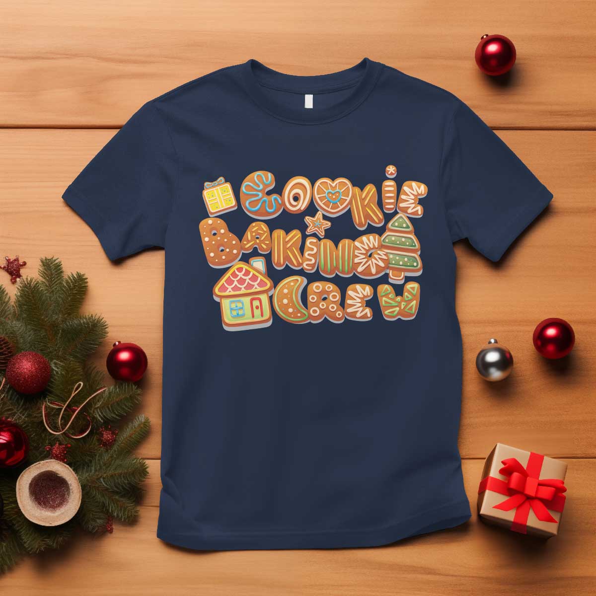 Funny Christmas Baking T Shirt Cookie Baking Crew Family Matching - Wonder Print Shop