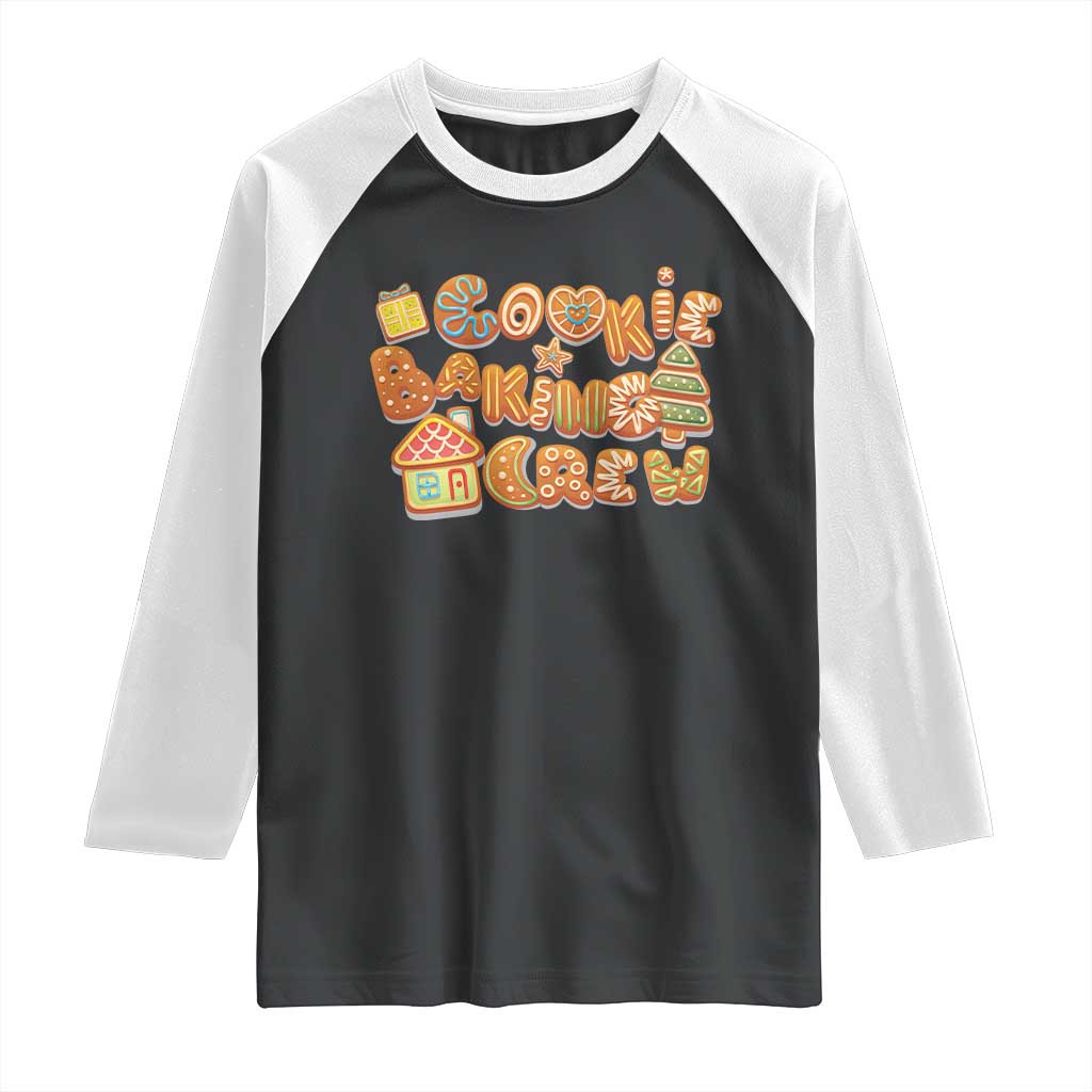 Funny Christmas Baking Raglan Shirt Cookie Baking Crew Family Matching - Wonder Print Shop