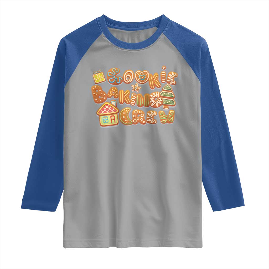 Funny Christmas Baking Raglan Shirt Cookie Baking Crew Family Matching - Wonder Print Shop