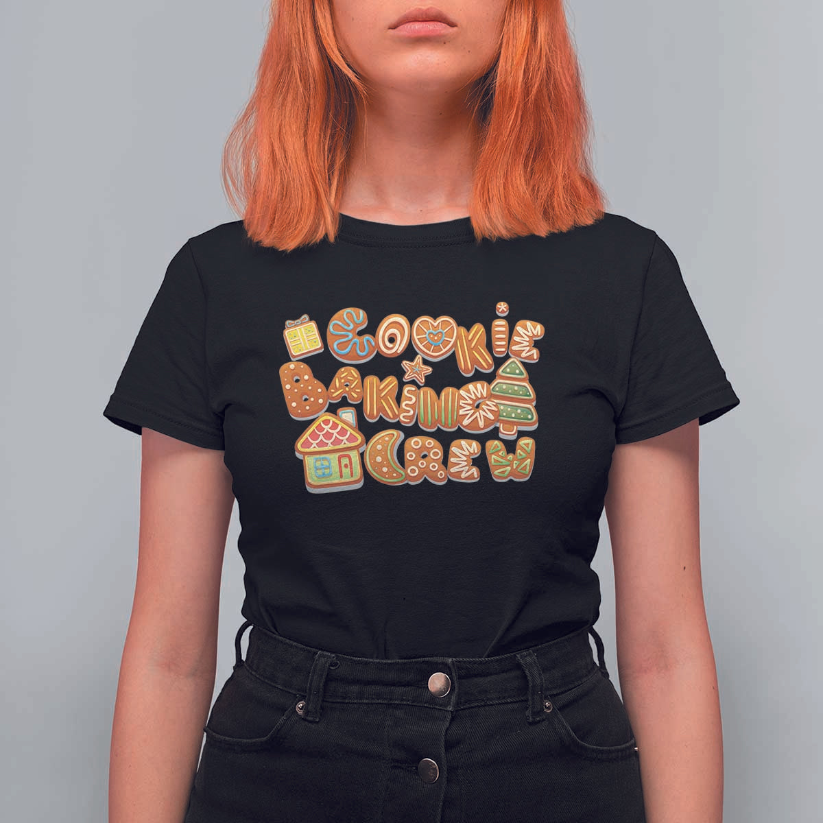 Funny Christmas Baking T Shirt For Women Cookie Baking Crew Family Matching - Wonder Print Shop