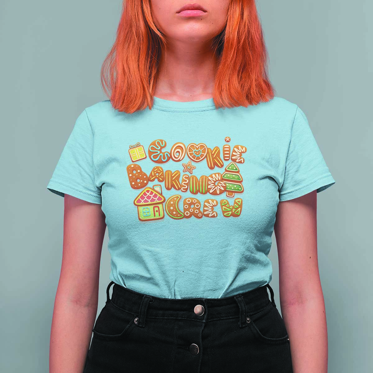 Funny Christmas Baking T Shirt For Women Cookie Baking Crew Family Matching - Wonder Print Shop