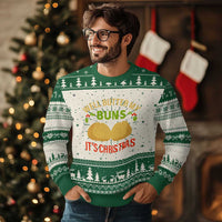 Funny Xmas Bun Bread Ugly Christmas Sweater Well Butter My Buns It's Xmas - Wonder Print Shop