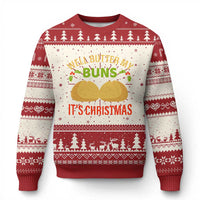 Funny Xmas Bun Bread Ugly Christmas Sweater Well Butter My Buns It's Xmas - Wonder Print Shop