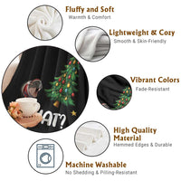 Funny Moo Deng Christmas Throw Blanket What Santa Cute Hippo Zoo Meme Baby Pygmy Xmas Tree - Wonder Print Shop