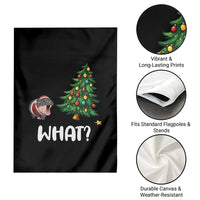 Funny Moo Deng Christmas Garden Flag What Santa Cute Hippo Zoo Meme Baby Pygmy Xmas Tree - Wonder Print Shop