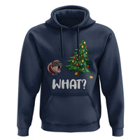 Funny Moo Deng Christmas Hoodie What Santa Cute Hippo Zoo Meme Baby Pygmy Xmas Tree