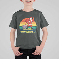 Funny Moo Deng Christmas T Shirt For Kid Become Ungovernable Xmas Santa - Wonder Print Shop