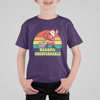 Funny Moo Deng Christmas T Shirt For Kid Become Ungovernable Xmas Santa - Wonder Print Shop