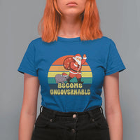 Funny Moo Deng Christmas T Shirt For Women Become Ungovernable Xmas Santa - Wonder Print Shop