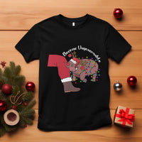 Funny Moo Deng Christmas T Shirt Become Ungovernable Reindeer Xmas Santa - Wonder Print Shop