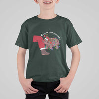 Funny Moo Deng Christmas T Shirt For Kid Become Ungovernable Reindeer Xmas Santa - Wonder Print Shop