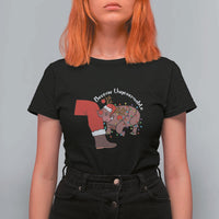 Funny Moo Deng Christmas T Shirt For Women Become Ungovernable Reindeer Xmas Santa - Wonder Print Shop