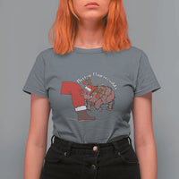 Funny Moo Deng Christmas T Shirt For Women Become Ungovernable Reindeer Xmas Santa - Wonder Print Shop